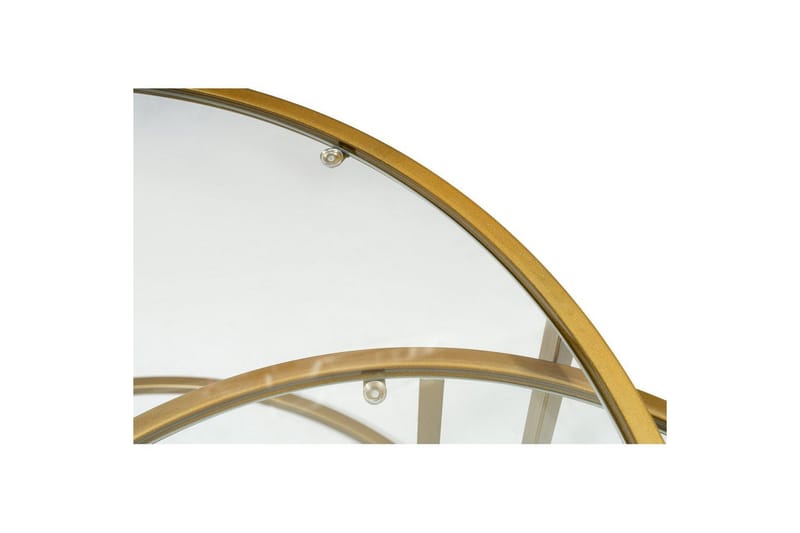 Naruram Stuebord 80 cm - Gull/Gjennomsiktig - Møbler - Bord - Sofabord & salongbord