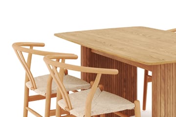 Navjot Matgruppe 140 cm med 4 Dastoori Spisestol - Eik - Møbler - Bord - Spisegruppe