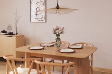 Navjot Matgruppe 140 cm med 4 Dastoori Spisestol - Eik - Møbler - Bord - Spisegruppe