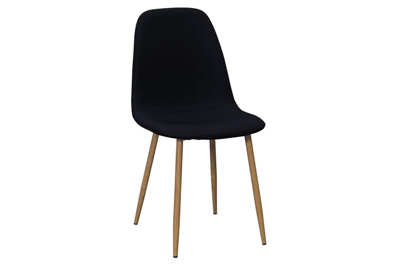 Neandir Ovalt Spisebord 220 cm Eik + 6 stk Naira stol svart med eikeben - Natur/Svart - Møbler - Bord - Spisegruppe