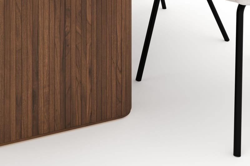 Neandir Ovalt Spisebord 220 cm med 6 Berit Stoler - Brun - Møbler - Bord - Spisegruppe