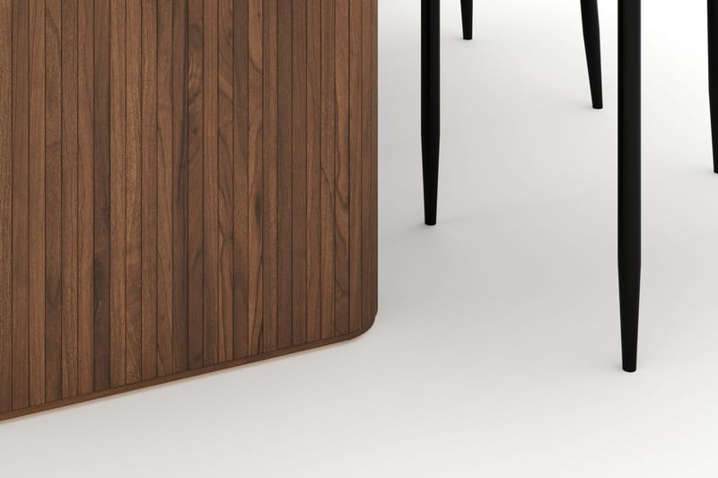 Neandir Ovalt Spisebord 220 cm med 6 Sawako Stoler - Brun - Møbler - Bord - Spisegruppe