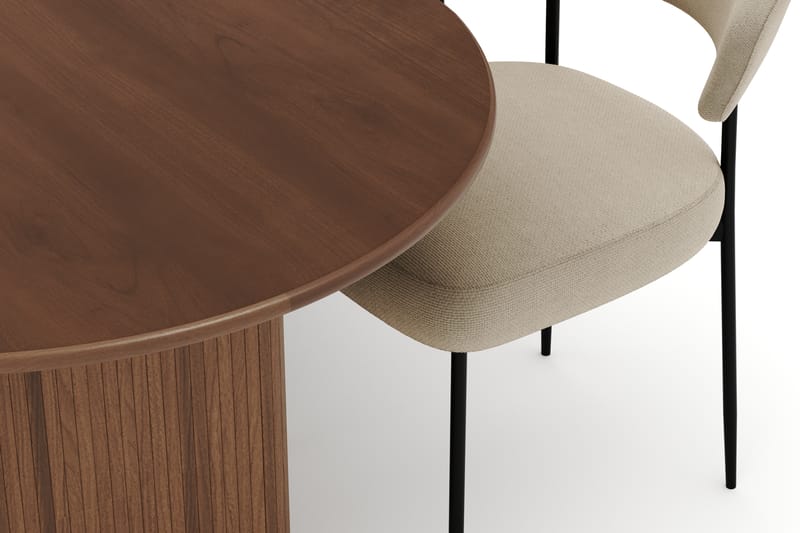 Neandir Ovalt Spisebord 220 cm med 6 Sawako Stoler - Brun - Møbler - Bord - Spisegruppe