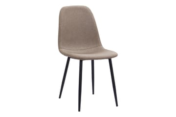 Neandir Ovalt Spisebord 220 cm Svart + 6 stk Naira stol brun med svarte ben - Svart/Brun - Møbler - Bord - Spisegruppe
