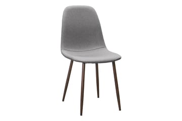 Neandir Ovalt Spisebord 220 cm Svart + 8 stk Naira stol grå med valnøttben - Svart/Grå - Møbler - Bord - Spisegruppe