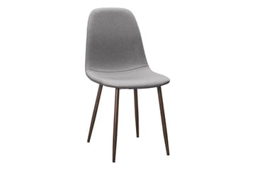 Neandir Ovalt Spisebord 220 cm Svart + 8 stk Naira stol grå med valnøttben - Svart/Grå - Møbler - Bord - Spisegruppe