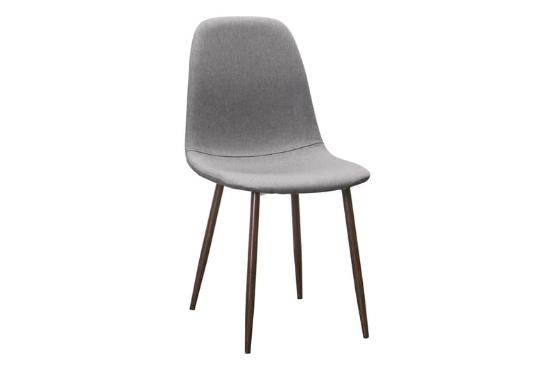 Neandir Ovalt Spisebord 220 cm Valnøtt + 6 stk Naira stol grå med valnøttben - Brun/Grå - Møbler - Bord - Spisegruppe