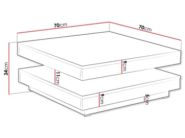 Nenani Sofabord 70 cm - Møbler - Bord - Sofabord & salongbord