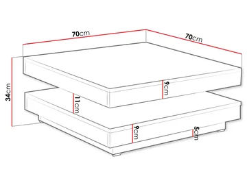 Nenani Sofabord 70 cm - Møbler - Bord - Sofabord & salongbord - Sofabord med oppbevaring