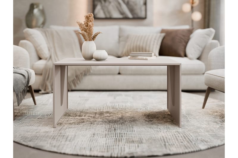 Nerima Sofabord 100 cm - Beige - Møbler - Bord - Sofabord & salongbord