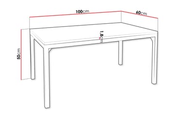 Nerima Sofabord 100 cm Rektangulært i Malt Tre - Svart - Møbler - Bord - Sofabord & salongbord