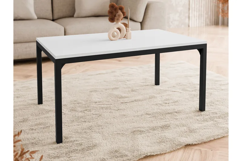 Nerima Sofabord 100 cm - Svart Og Hvitt - Møbler - Bord - Sofabord & salongbord