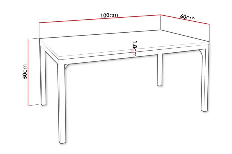 Nerima Sofabord 100 cm - Svart - Møbler - Bord - Sofabord & salongbord