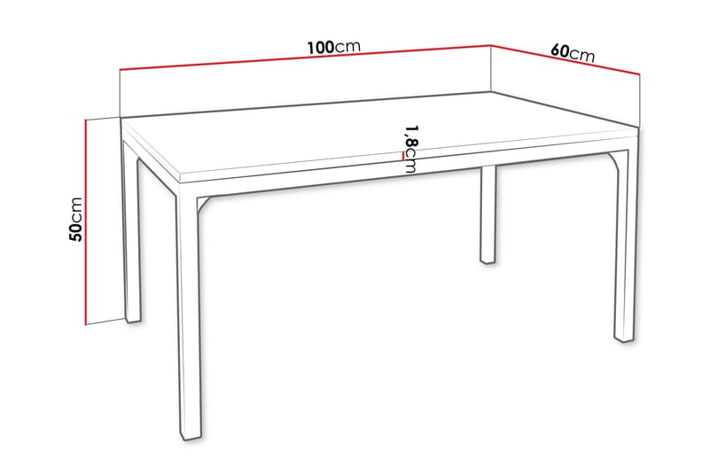 Nerima Sofabord 100 cm - Svart/Beige - Møbler - Bord - Sofabord & salongbord