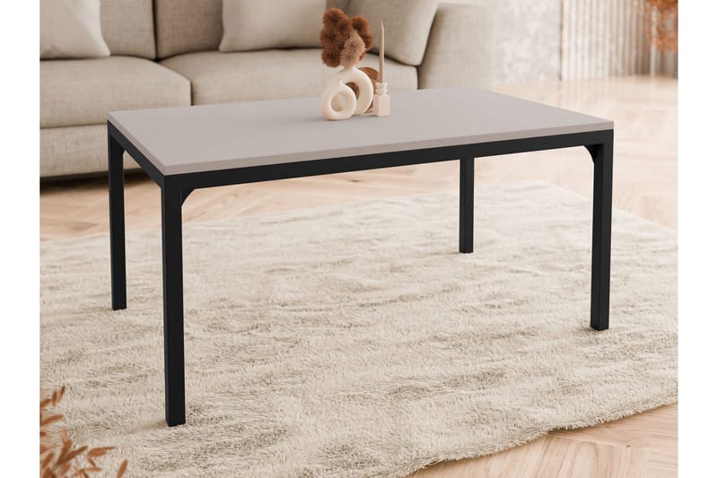 Nerima Sofabord 100 cm - Svart/Beige - Møbler - Bord - Sofabord & salongbord