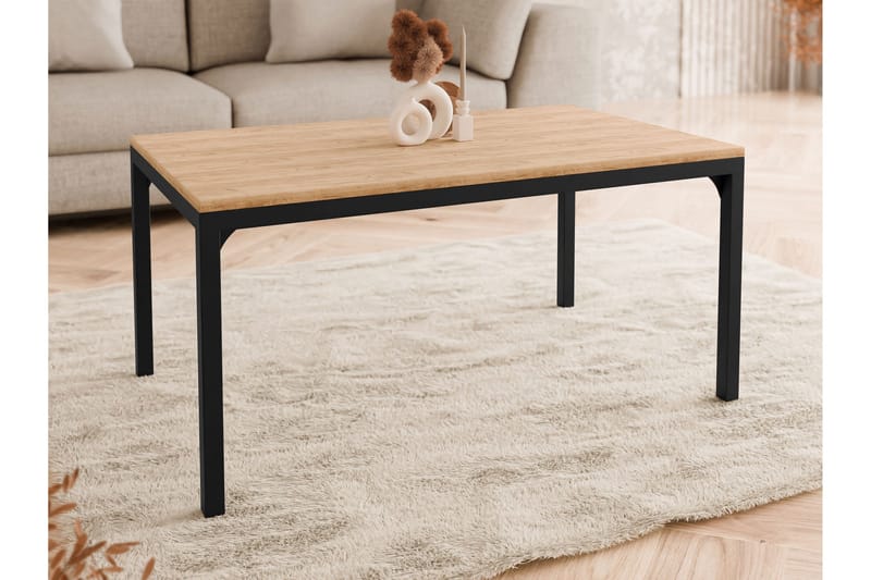 Nerima Sofabord 100 cm - Svart/Brun - Møbler - Bord - Sofabord & salongbord