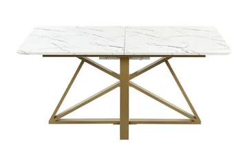 Nettuno Spisebord Uttrekkbart 160-200x90 cm - Hvitt Gull - Møbler - Bord - Spisebord & kjøkkenbord