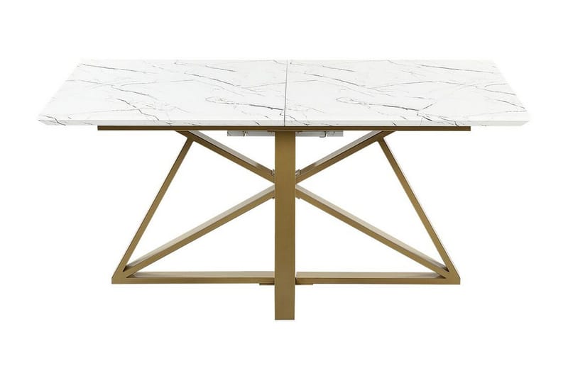 Nettuno Spisebord Uttrekkbart 160-200x90 cm - Hvitt Gull - Møbler - Bord - Spisebord & kjøkkenbord
