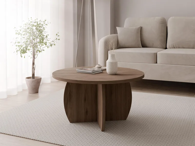Neyloren Sofabord rundt 74 cm - Brun - Møbler - Bord - Sofabord & salongbord