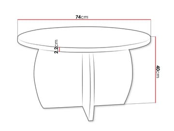 Neyloren Sofabord rundt 74 cm - svart - Møbler - Bord - Sofabord & salongbord