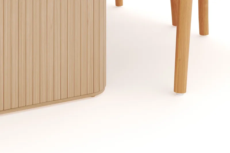 Noira Oval Spisegruppe 220 cm med 6 Dastoori Spisestoler - Natur - Møbler - Bord - Spisegruppe