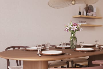 Noira Oval Spisegruppe 220 cm Valnøtt med 6 Dastoori Spisestoler - Brun - Møbler - Bord - Spisegruppe