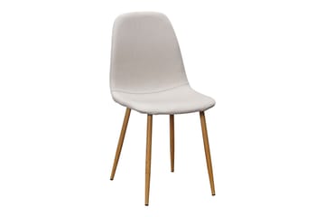 Noira Ovalt Spisebord 220 cm Eik + 6 Nibe stol beige med eikeben - Natur/Beige - Møbler - Bord - Spisegruppe
