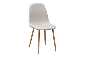 Noira Ovalt Spisebord 220 cm Eik + 8 Nibe stol beige med eikeben - Natur/Beige - Møbler - Bord - Spisegruppe