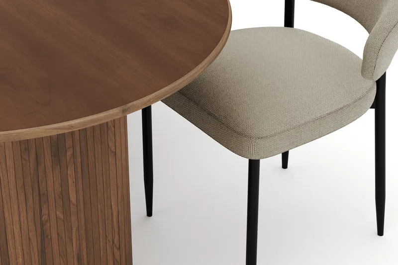 Noira Ovalt Spisebord 220 cm med 6 Sawako Stoler - Brun - Møbler - Bord - Spisegruppe