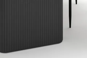 Noira Ovalt Spisebord 220 cm med 6 Sawako Stoler - Svart - Møbler - Bord - Spisegruppe