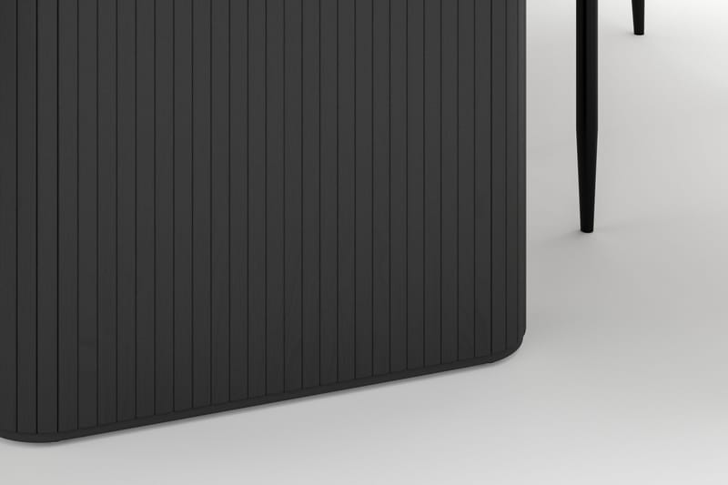 Noira Ovalt Spisebord 220 cm med 6 Sawako Stoler - Svart - Møbler - Bord - Spisegruppe