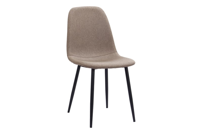 Noira Ovalt Spisebord 220 cm Svart + 6 Nibe stol brun med svarte ben - Svart/Brun - Møbler - Bord - Spisegruppe