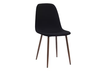 Noira Ovalt Spisebord 220 cm Valnøtt + 6 Nibe stol svart med valnøttben - Brun/Svart - Møbler - Bord - Spisegruppe