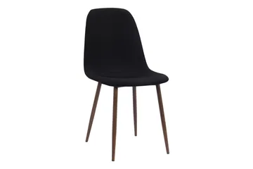 Noira Ovalt Spisebord 220 cm Valnøtt + 8 Nibe stol svart med valnøttben - Brun/Svart - Møbler - Bord - Spisegruppe