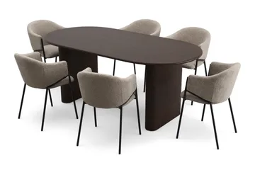 160-220 cm - Røkt eik