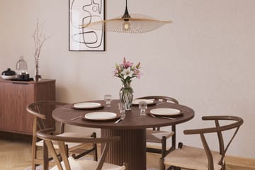 Noira Rund Spisegruppe 120 cm Rundt bord med 4 Dastoori Spisestoler - Brun - Møbler - Bord - Spisegruppe