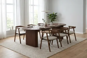 Noira spisebord 180x90cm - Valnøtt - Møbler - Bord - Spisebord & kjøkkenbord