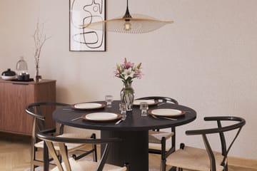 Noira Spisegruppe 120 cm Eik Rundt med 4 Dastoori Spisestoler - Svart - Møbler - Bord - Spisegruppe