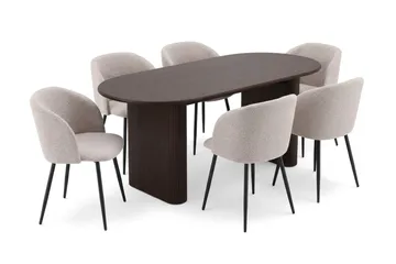 180 cm - Svartlasert eik