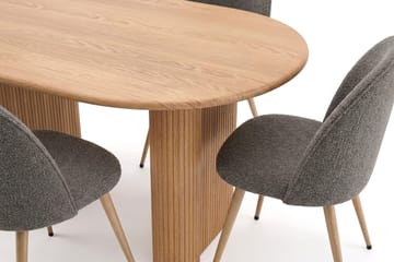 Noira Spisegruppe 180 cm rektangulær med 6 Nibe Plus Spisestoler - Eik - Møbler - Bord - Spisegruppe