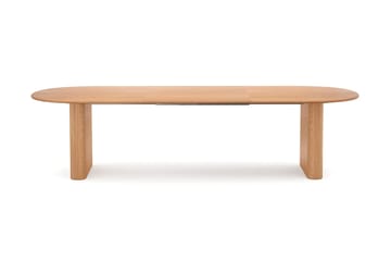 Noira spisegruppe 220–320 cm uttrekkbar i eik med 6 Ronja spisestoler - Sand/eik - Møbler - Bord - Spisegruppe