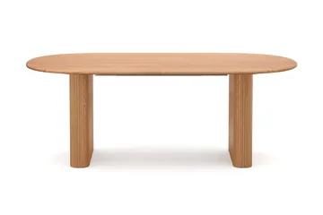 Noira spisegruppe 220–320 cm uttrekkbar i eik med 6 Ronja spisestoler - Sand/eik - Møbler - Bord - Spisegruppe