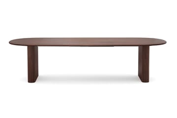 Noira spisegruppe 220-320 cm uttrekkbar i valnøtt med 6 Ronja spisestoler - Valnøtt - Møbler - Bord - Spisegruppe