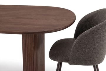Noira Spisegruppe 220-320 cm uttrekkbar med 6 Greya Spisestoler - Valnøtt - Møbler - Bord - Spisegruppe