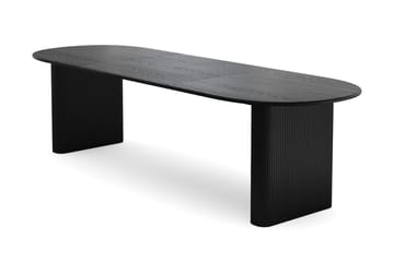 Noira Spisegruppe 220-320 cm uttrekkbar med 6 Nibe Plus Spisestoler - Svartlasert eik - Møbler - Bord - Spisegruppe