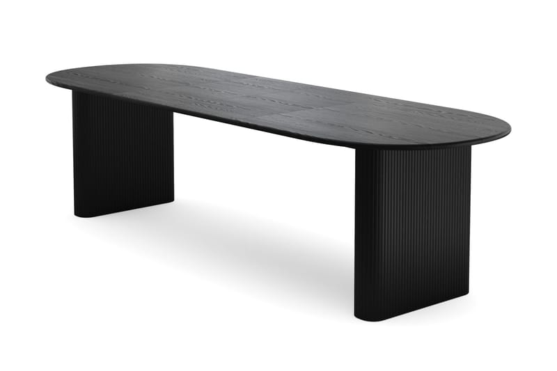 Noira Spisegruppe 220-320 cm uttrekkbar med 6 Nibe Plus Spisestoler - Svartlasert eik - Møbler - Bord - Spisegruppe