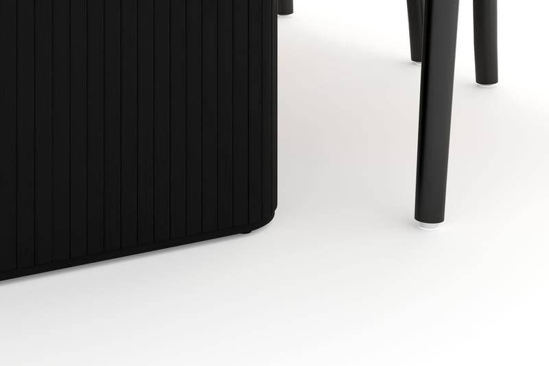 Noira Spisegruppe 220 cm Eik med 6 Dastoori Spisestoler - Svart - Møbler - Bord - Spisegruppe