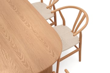 Noira spisegruppe rektangulær 180 cm eik med 6 Dastoori spisestoler - Eik - Møbler - Bord - Spisegruppe