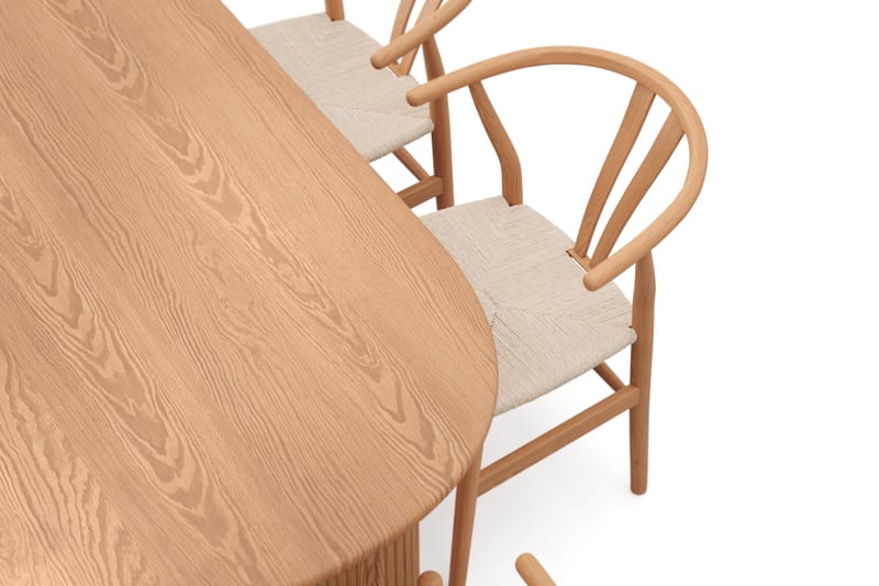 Noira spisegruppe rektangulær 180 cm eik med 6 Dastoori spisestoler - Eik - Møbler - Bord - Spisegruppe