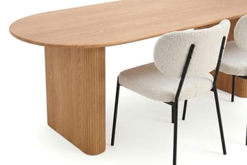 Noira spisegruppe rektangulær 220 cm eik med 6 Gemmiano spisestoler - Eik - Møbler - Bord - Spisegruppe